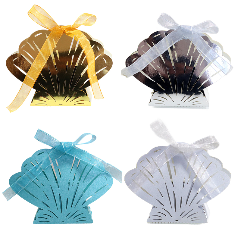 Plant Parent Gifts - 50/100pcs Laser Cut Shell Candy Boxes