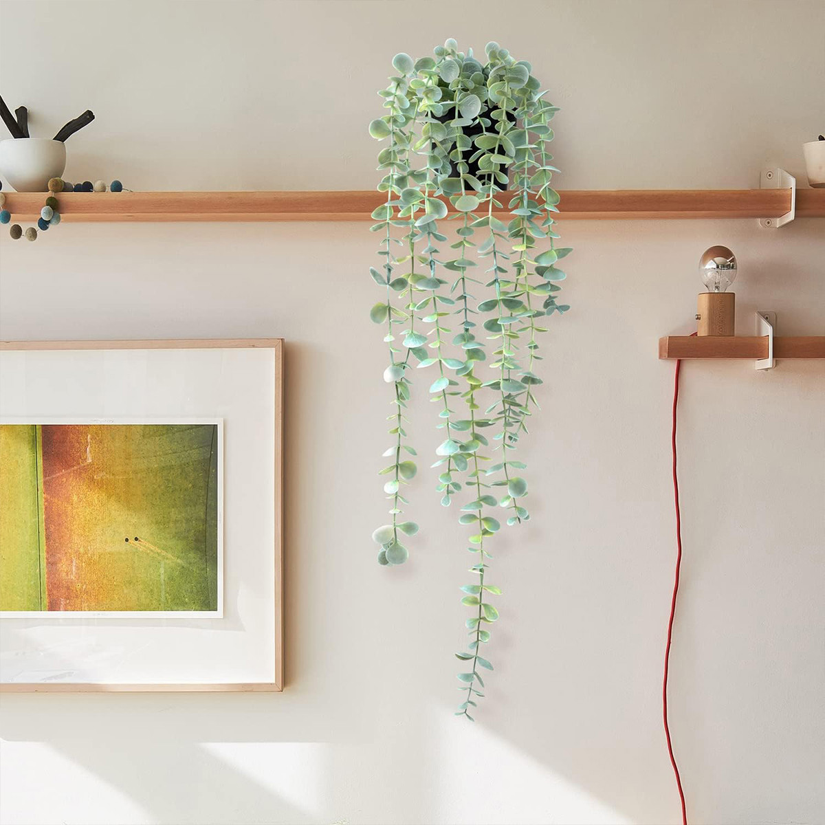 Artificial Ivy Hanging Eucalyp - String Of Pearls Plant 评论和价格