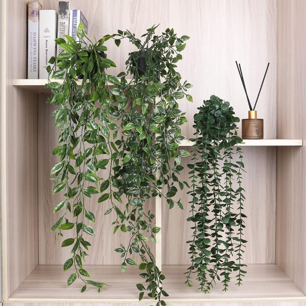 Artificial Hanging Plants with - String Of Pearls Plant 评论和价格