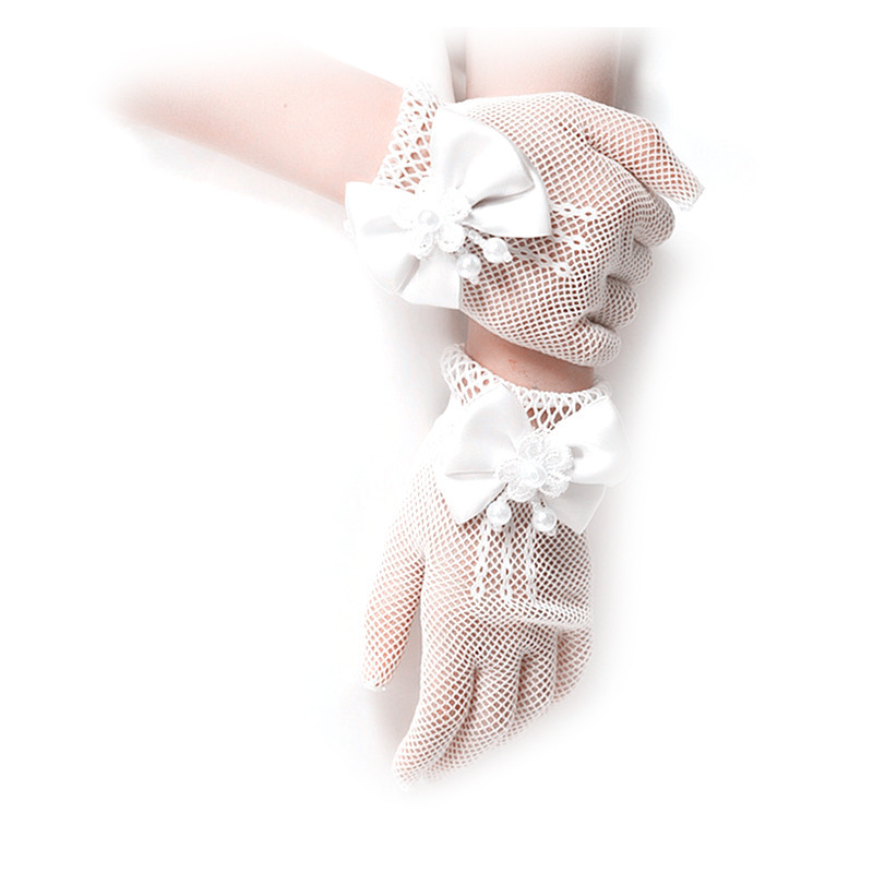 Kids Lace Pearl Fishnet Gloves - String Of Pearls Plant 评论和价格